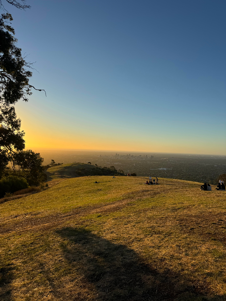 Adelaide sunset view from the hills