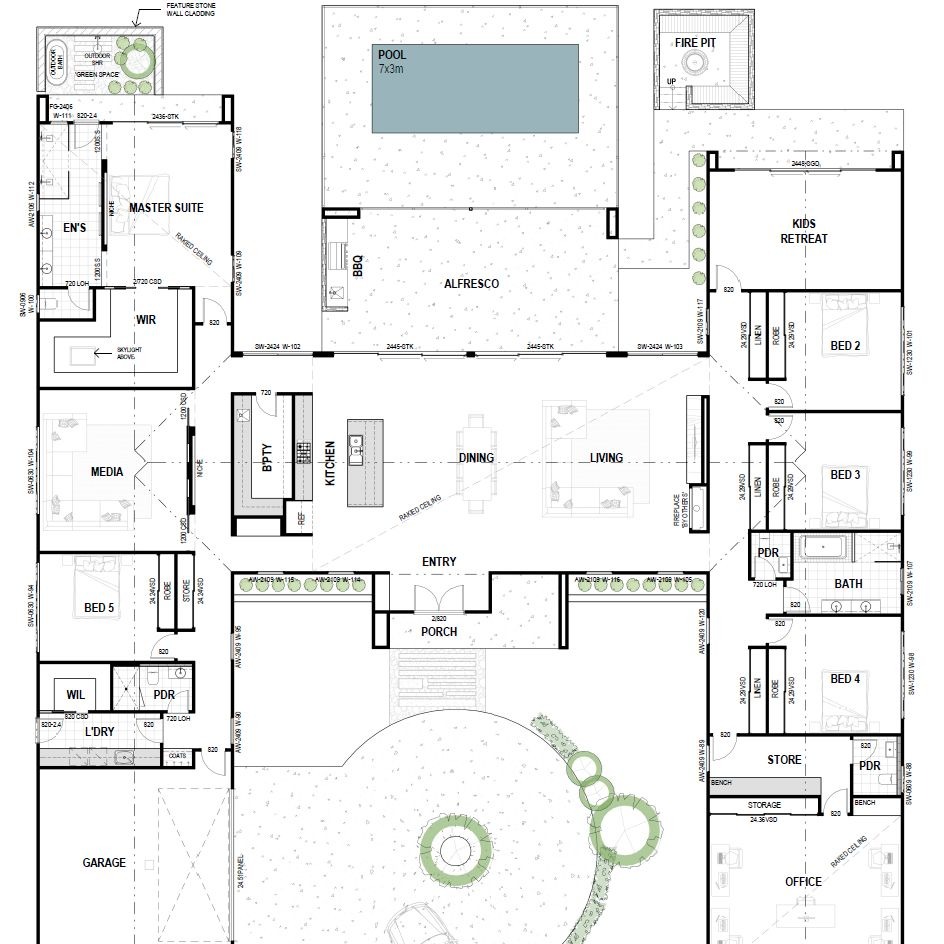 David's luxury coastal home floor plan