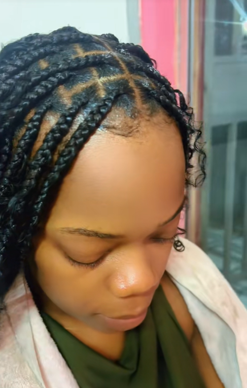 Box Braids com Padrão Geométrico