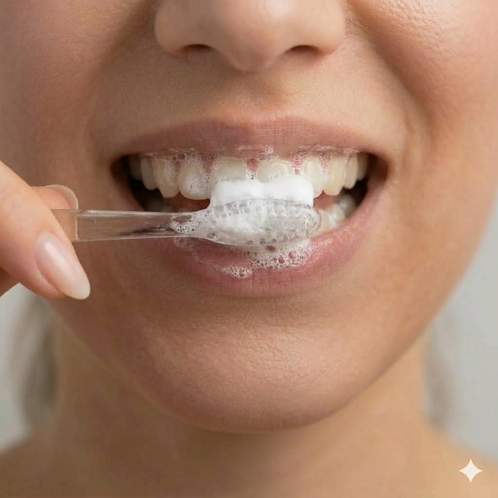 歯磨き粉で仕上げ磨き