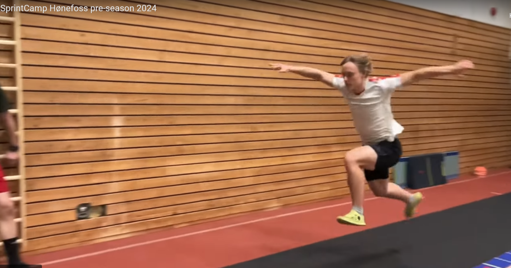 Valentin Jensen i femsteg uten tilløp – bound for speed – SprintCamp Hønefoss 2024