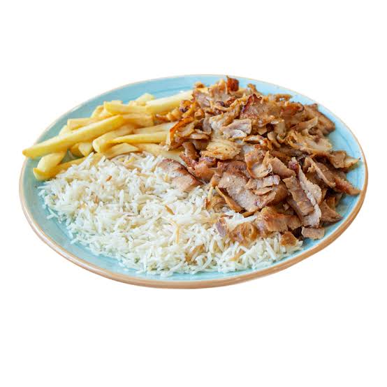 Plato Kebab con Patatas y Arroz