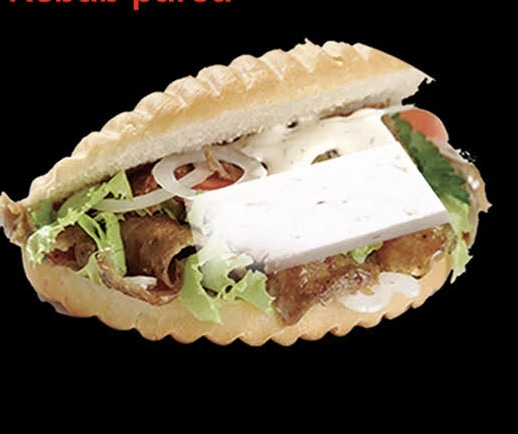 Bocadillo Kebab con Queso