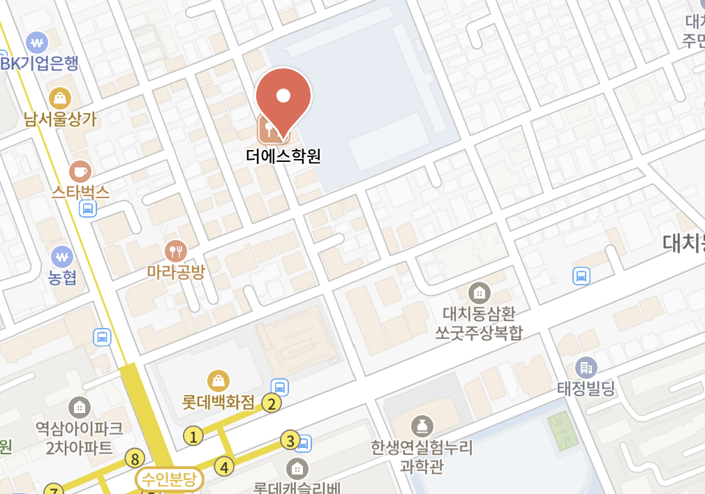 더에스 수학학원 위치 - 네이버 지도