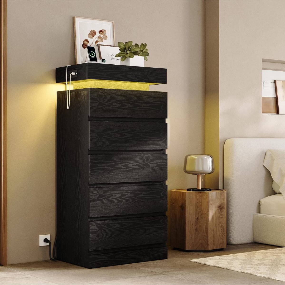LIKIMIO 54" Tall 5 Drawer Dresser