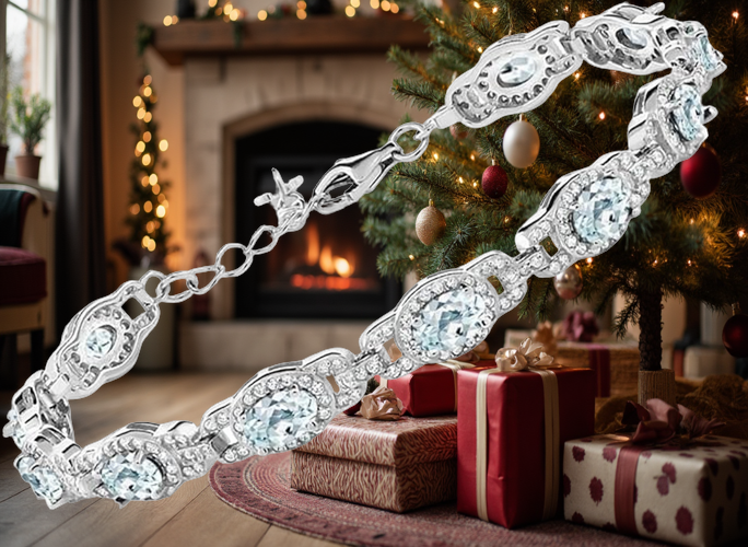 Gem Stone King 7-14 Cttw Oval Gemstone Birthstone Tennis Bracelet