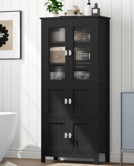 Akxomel Tall Bathroom Storage Cabinet