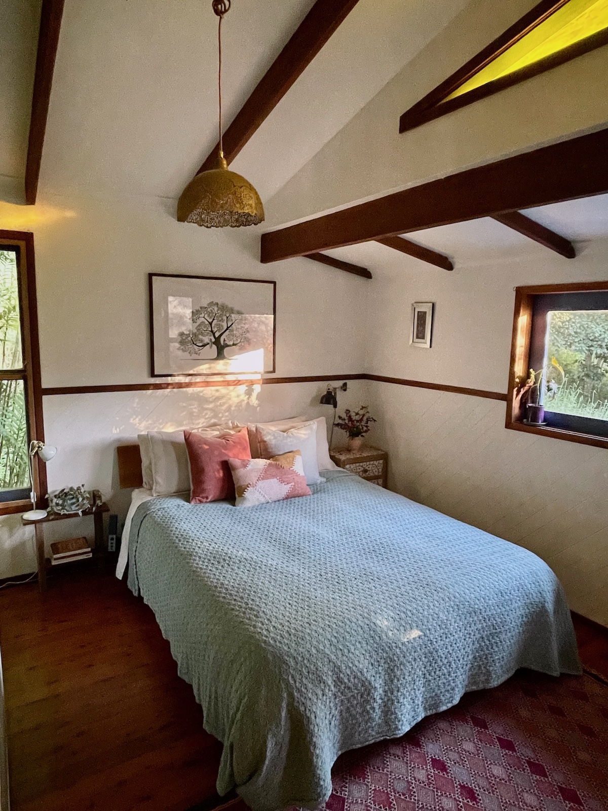 Bathroom with bath and separate shower