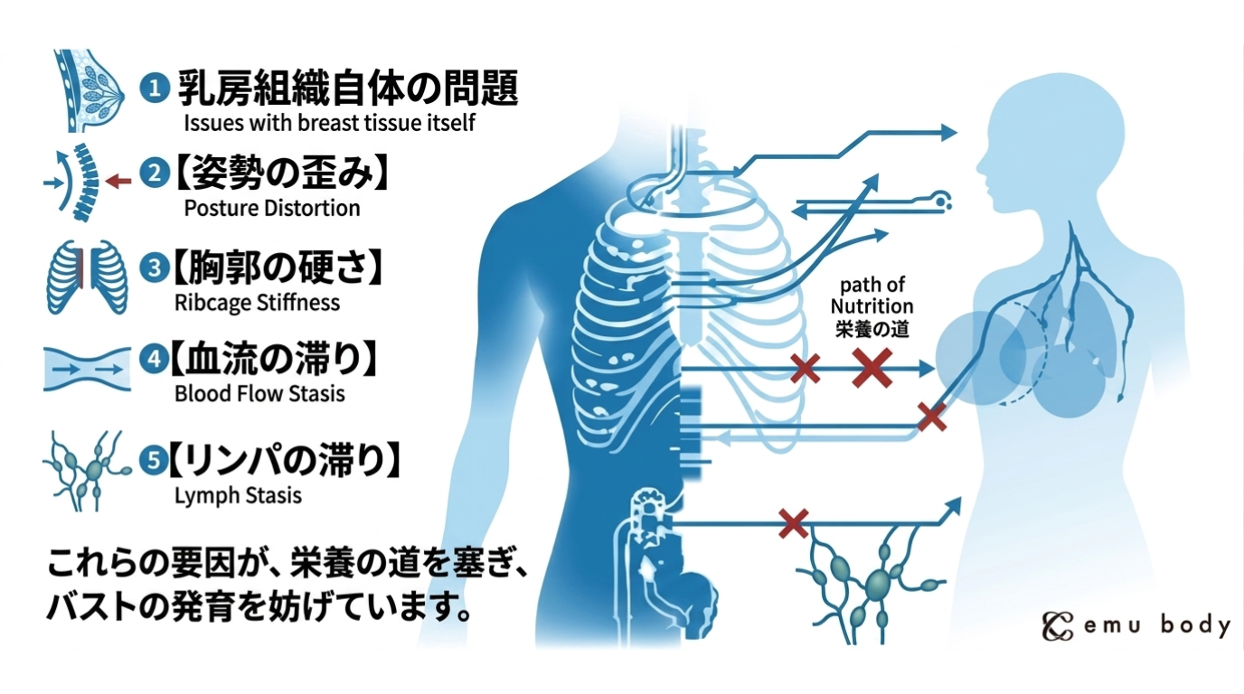 バスト発育メカニズム図解