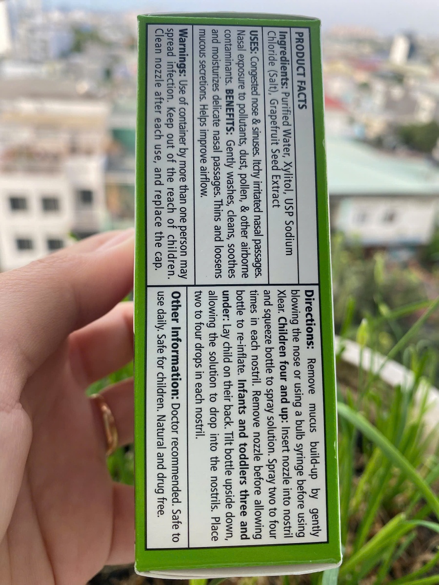 KID'S XLEAR NASAL SPRAY Instructions