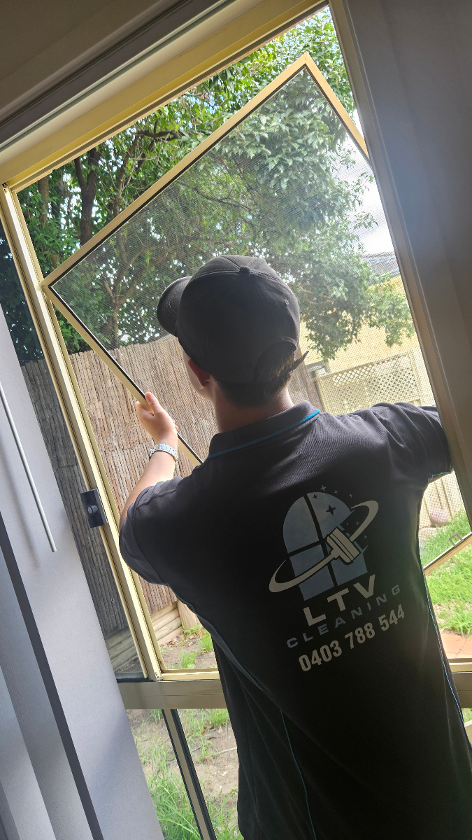 Flyscreen Cleaning - LTV Cleaning Flyscreen Cleaning in action