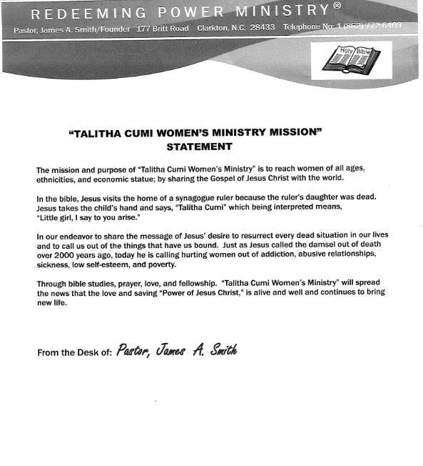 Talitha Cumi Women's Ministry Mission Statement