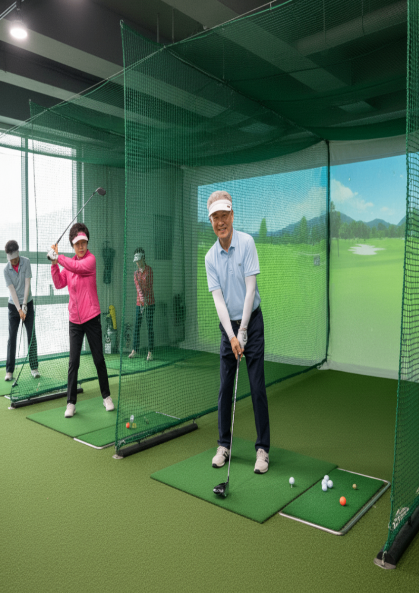 기존 파크골프장에
스크린 시설 추가 설치