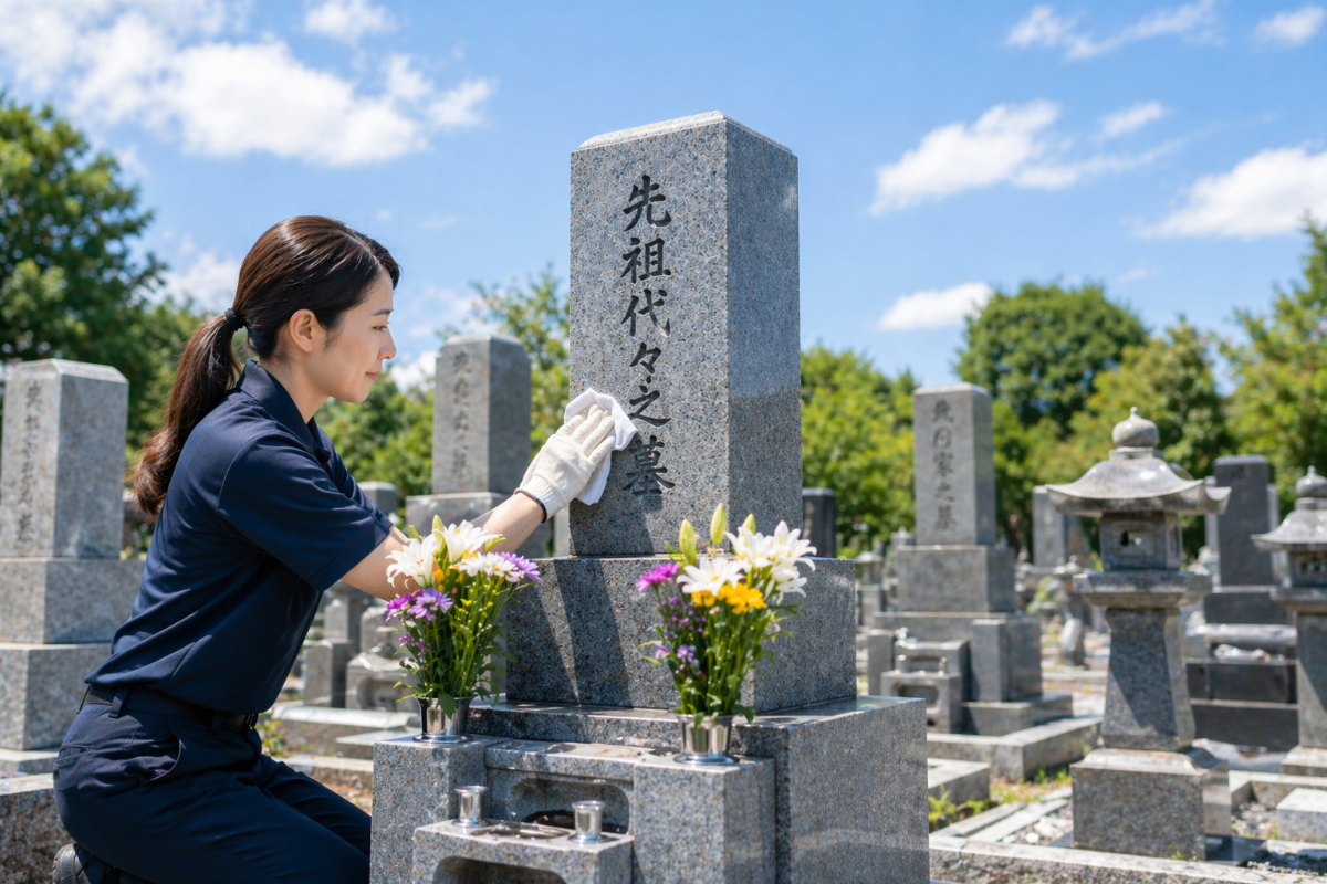 お墓清掃代行
