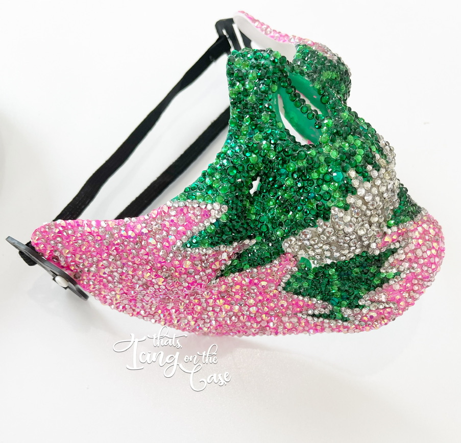 Pink crystal mask
