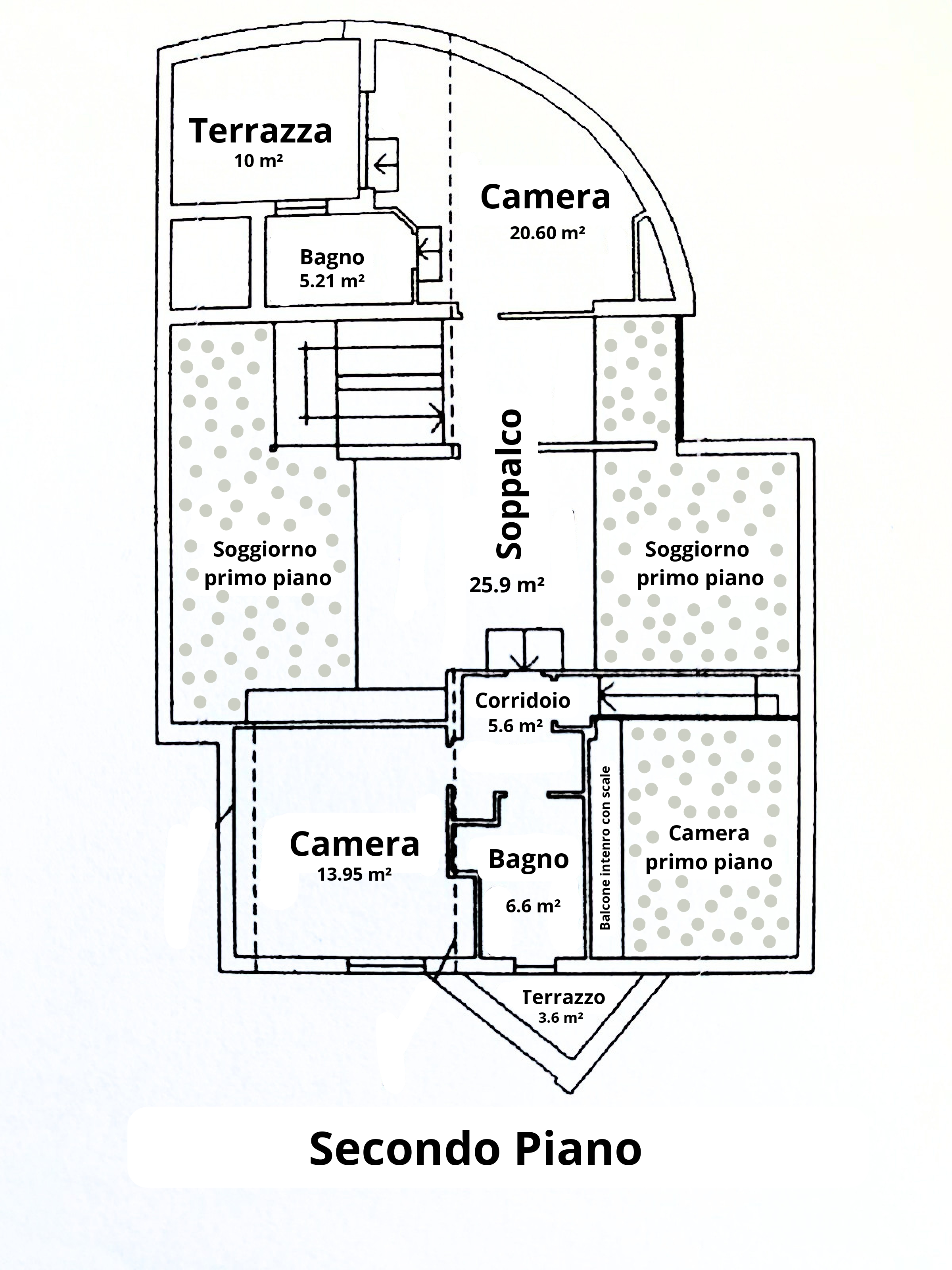 Piantina secondo piano