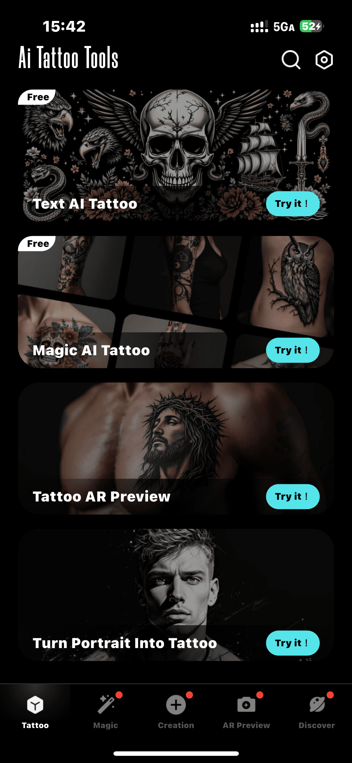 AI Tattoo 应用截图