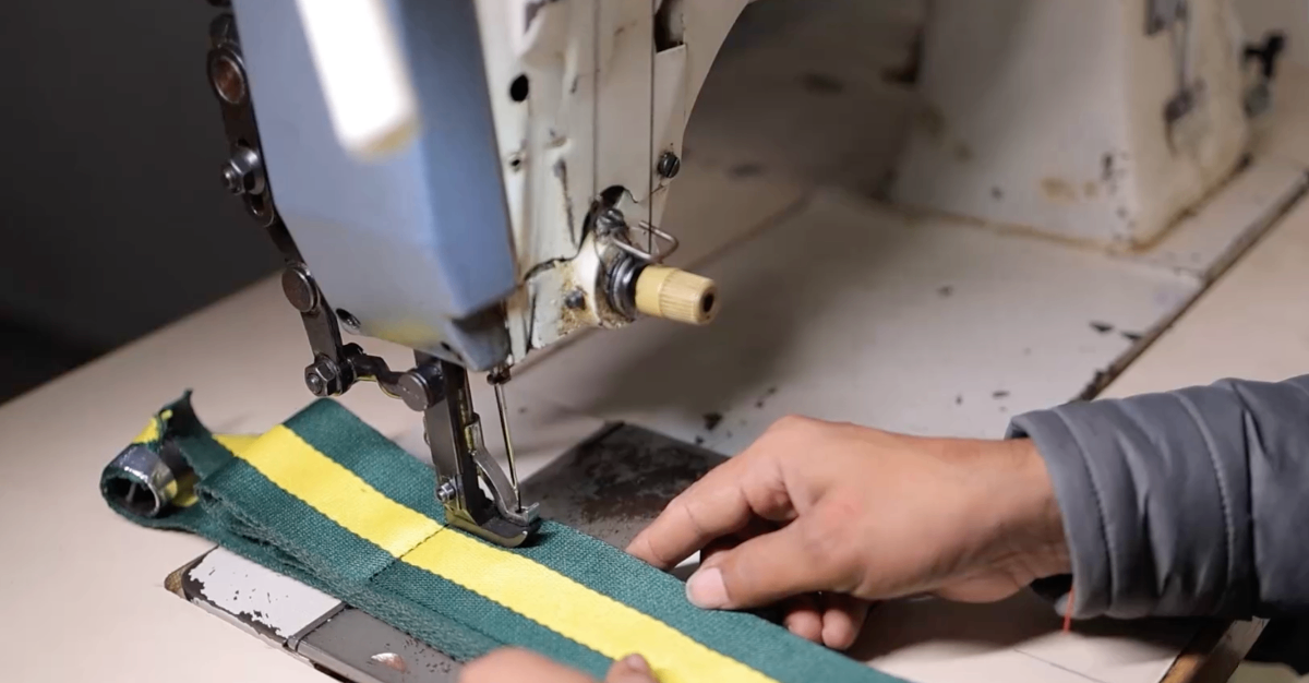 Sewing and stitching operations at Syspa manufacturing facility