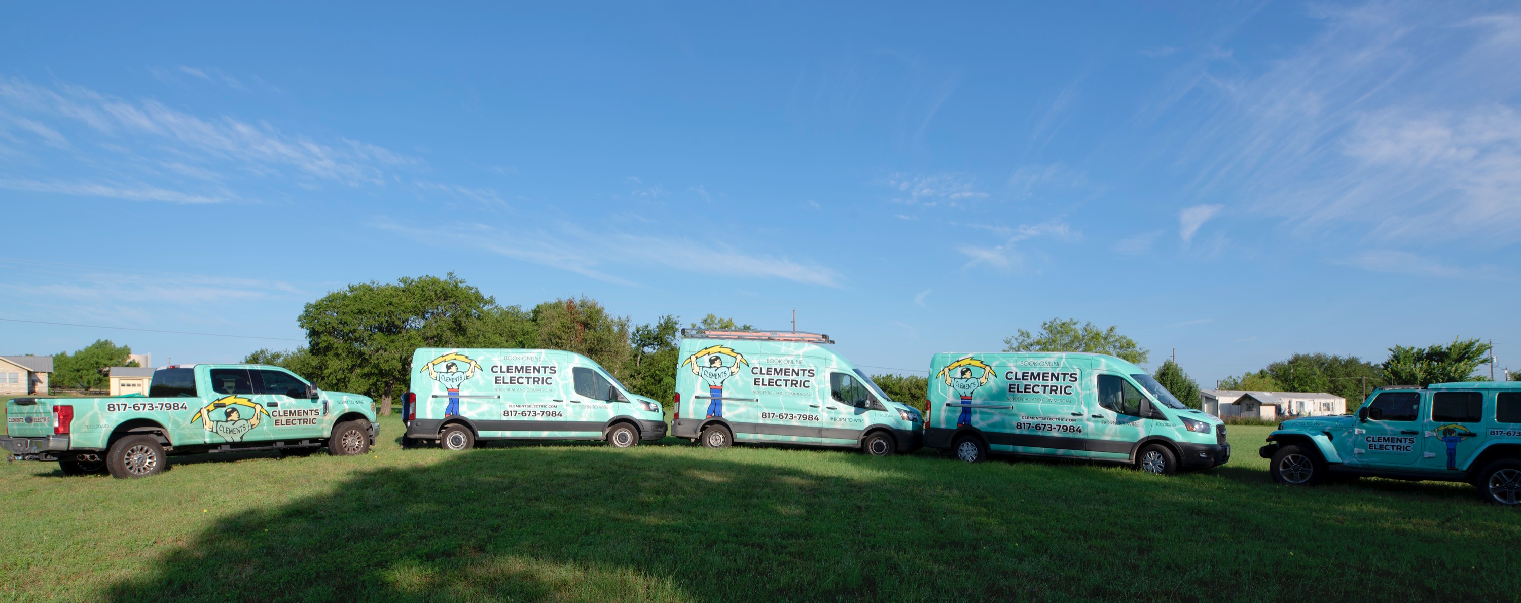 Clements Electric fleet of service vehicles