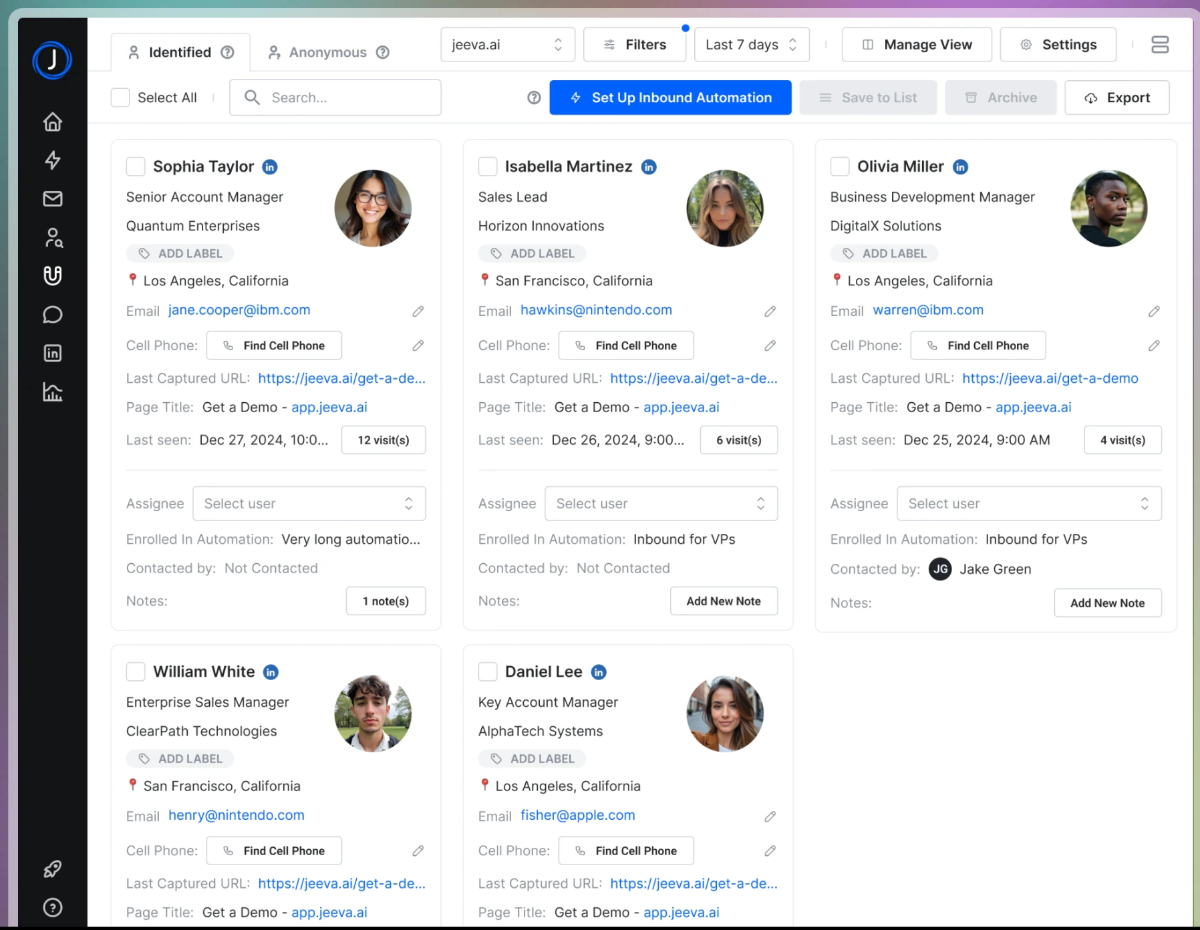 Website Visitor Data Enrichment Dashboard