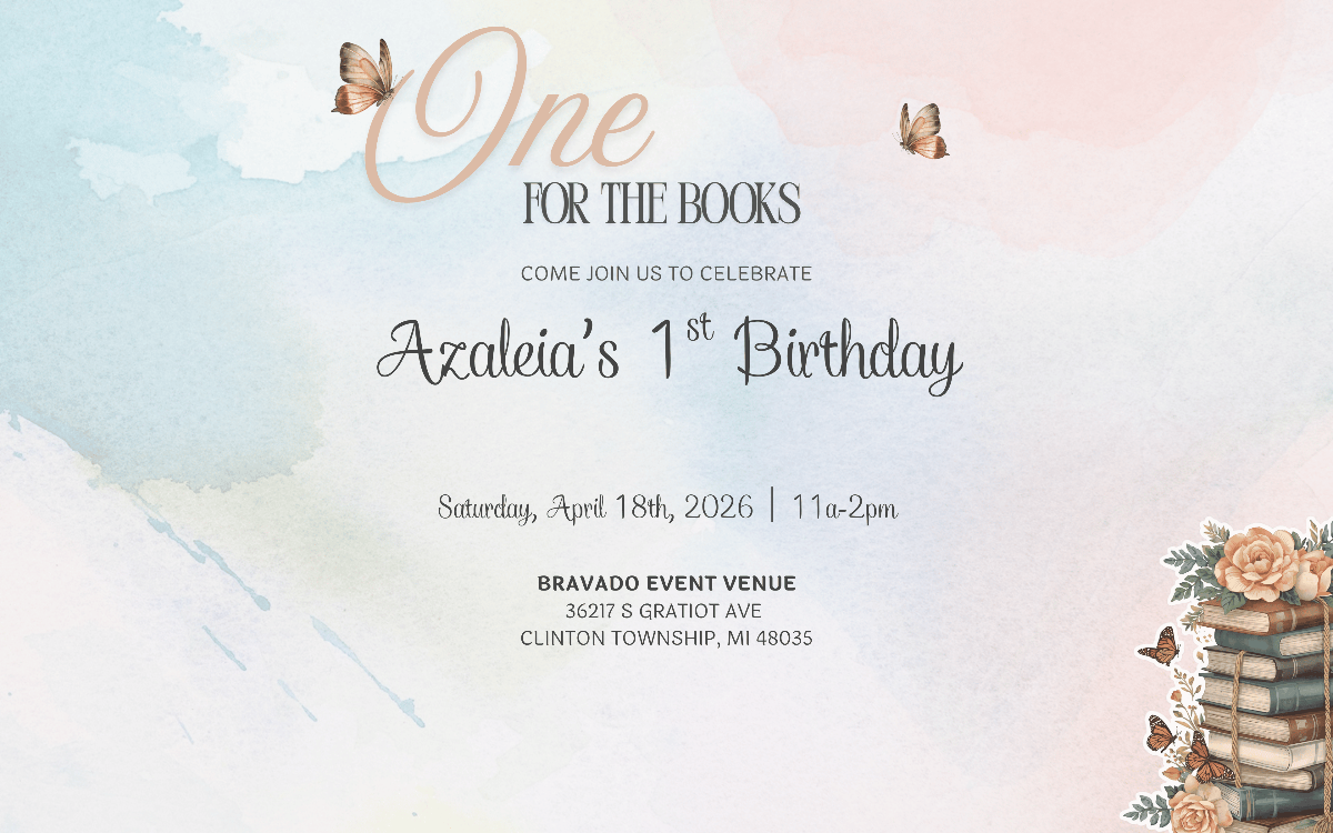 Azaleia's 1st Birthday Invitation
