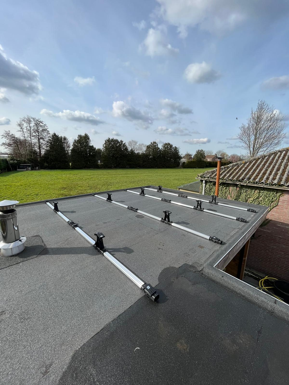 Voor zonnepanelen installatie