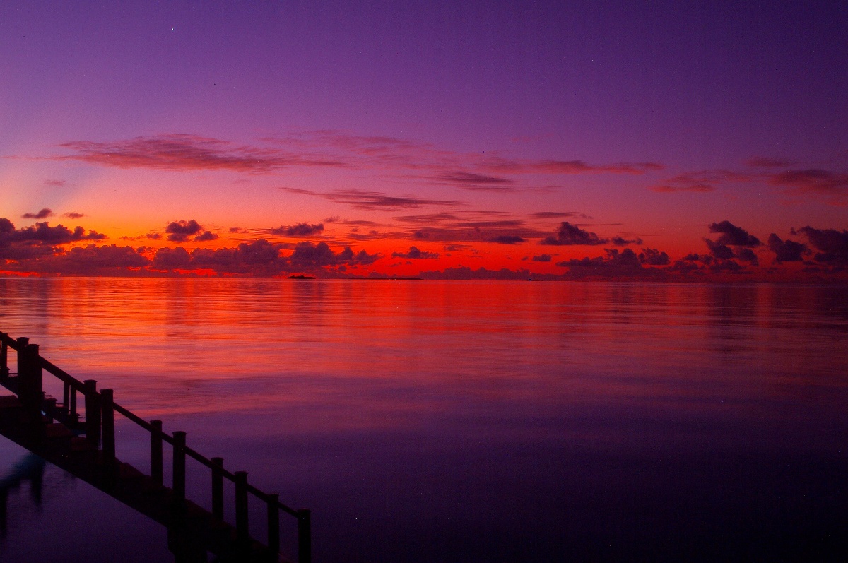 モルディブサンセットを独り占め。
