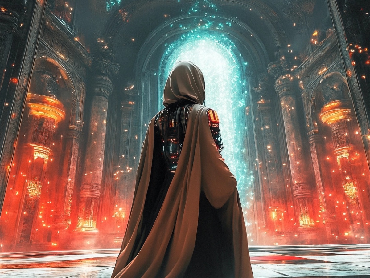 Dystopian future cityscape with dark atmospheric lighting representing The SuperUnknowN universe