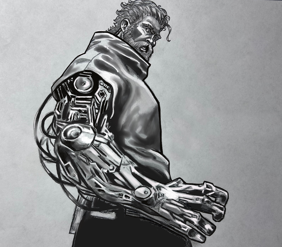 Original artwork of Nico Shaw from The SuperUnknowN by Socrates Johnson