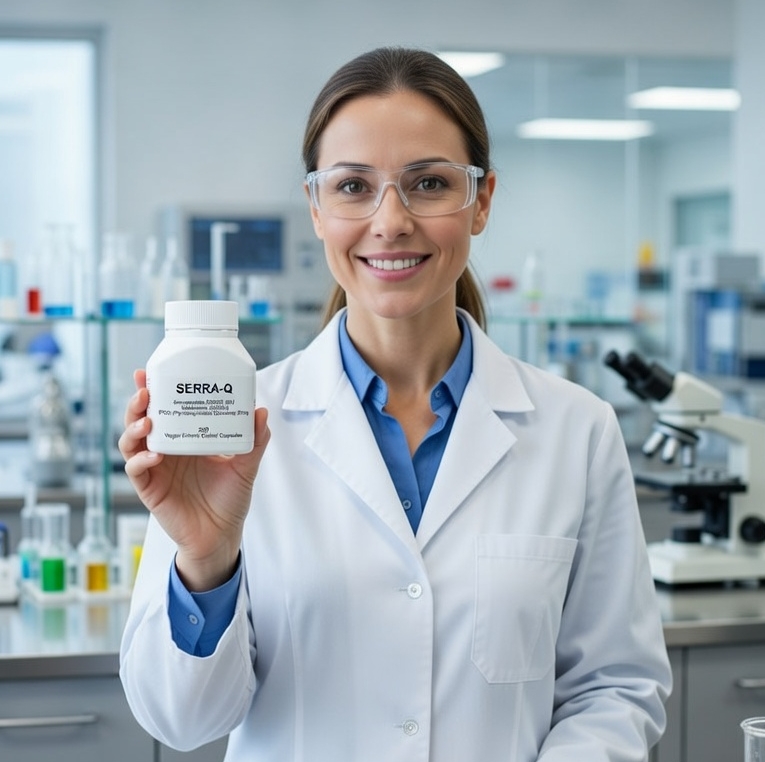 SERRA-Q Premium Supplement Bottle