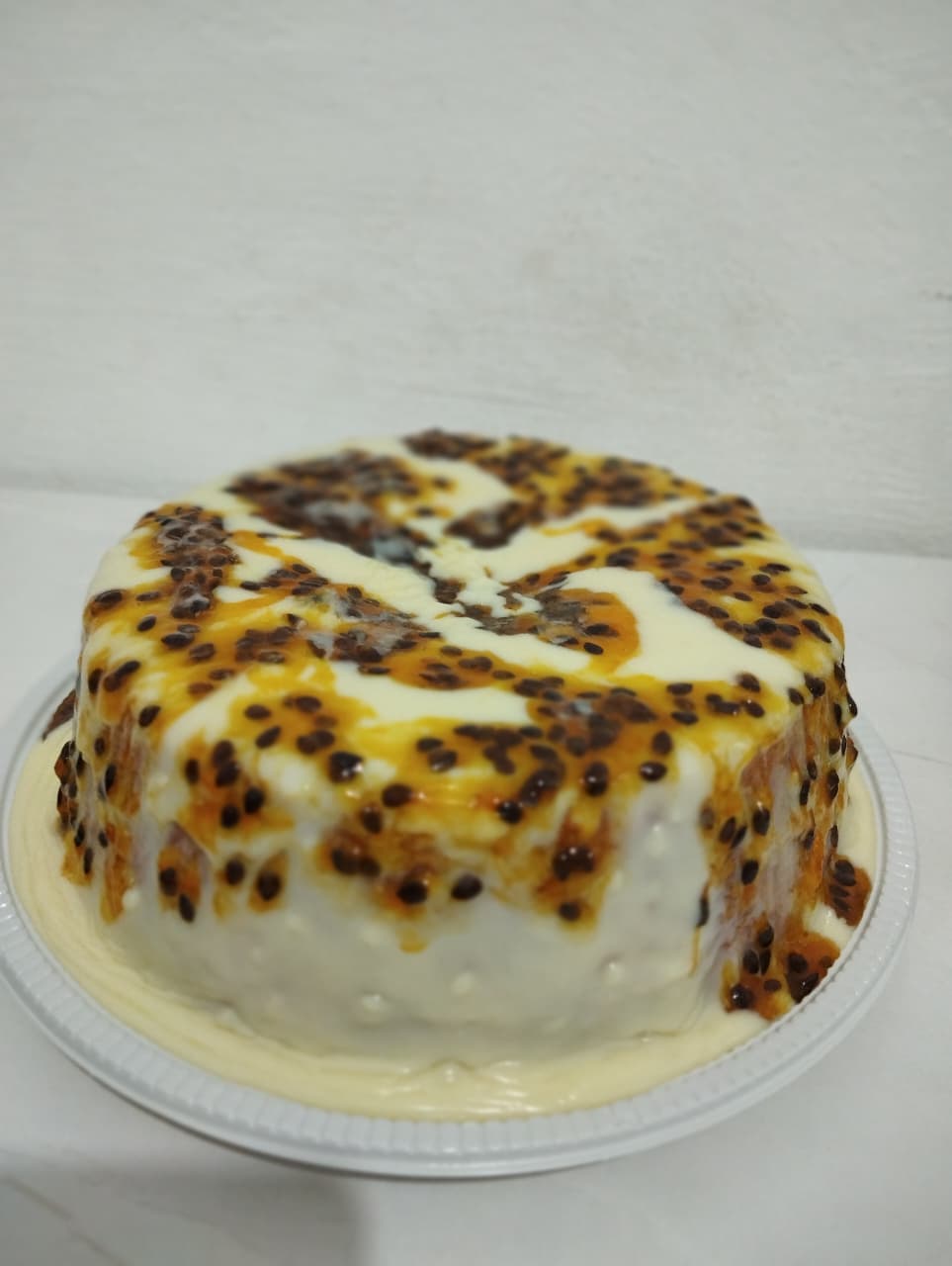 Bolo Vulcão de Maracujá com Ninho