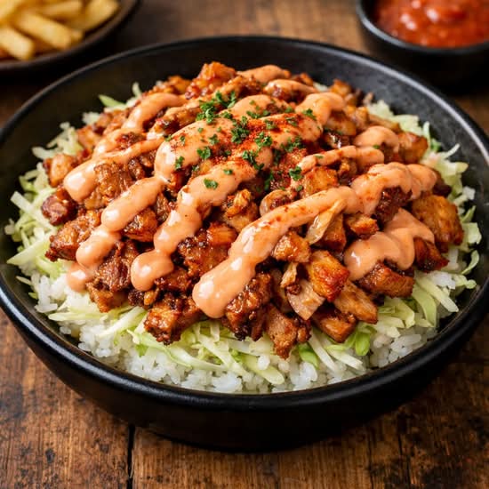 チキン ケバブ丼セット/Chicken Kebab Don Set