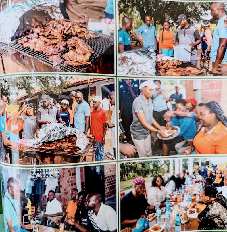 Feasting and celebration — Community members enjoying a barbecue gathering at the IBB Golf Club event