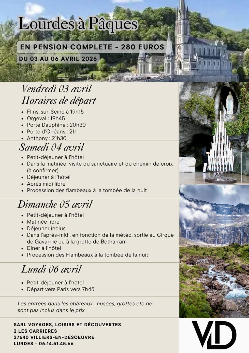 Lourdes à Pâques - Programme Complet