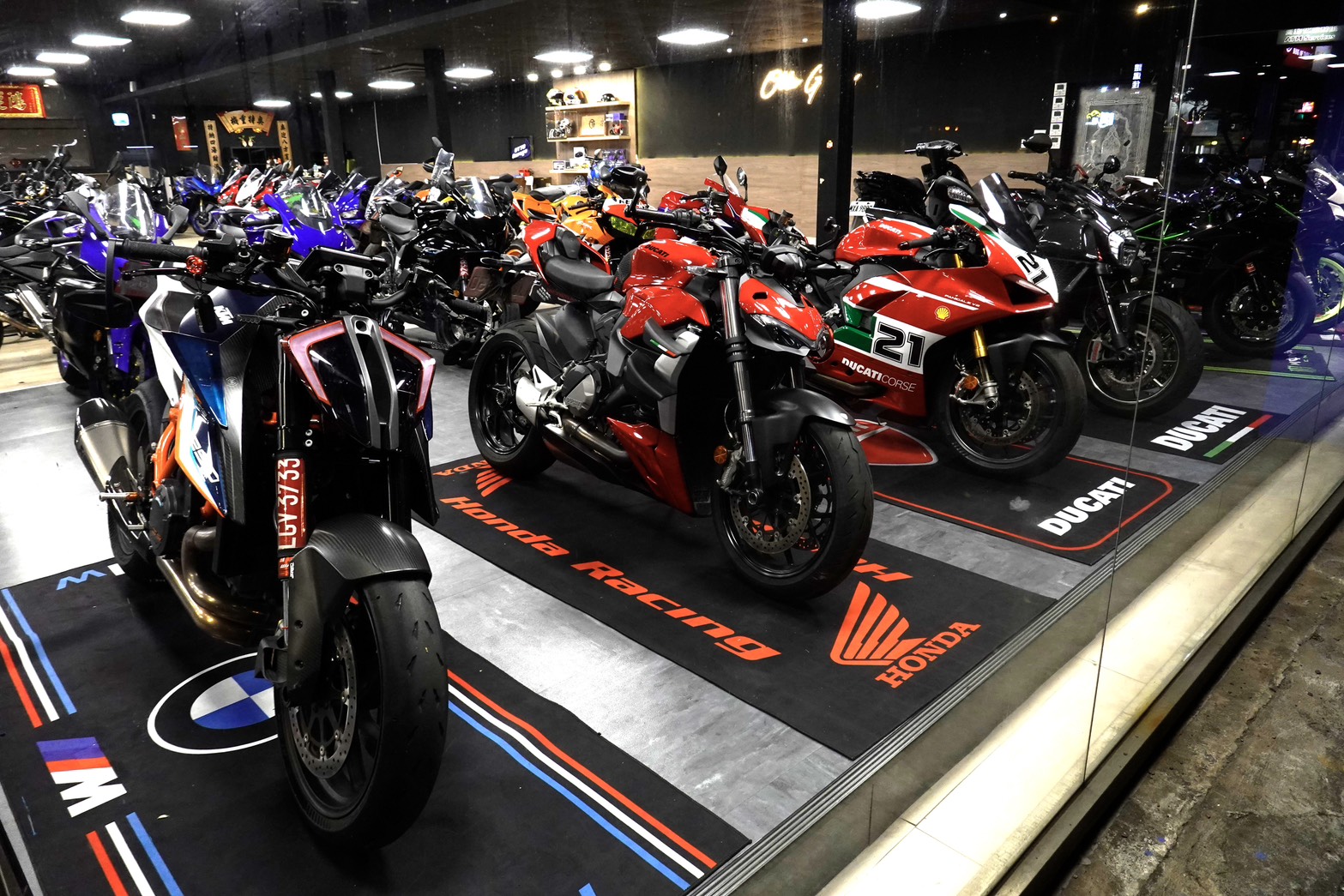 Motorcycle showroom