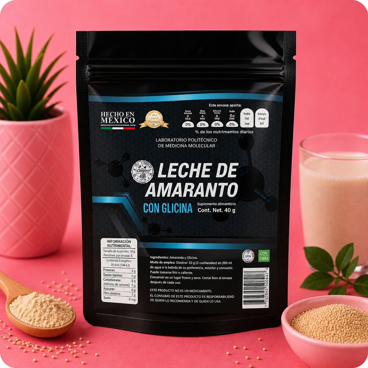 Leche de Amaranto con Glicina