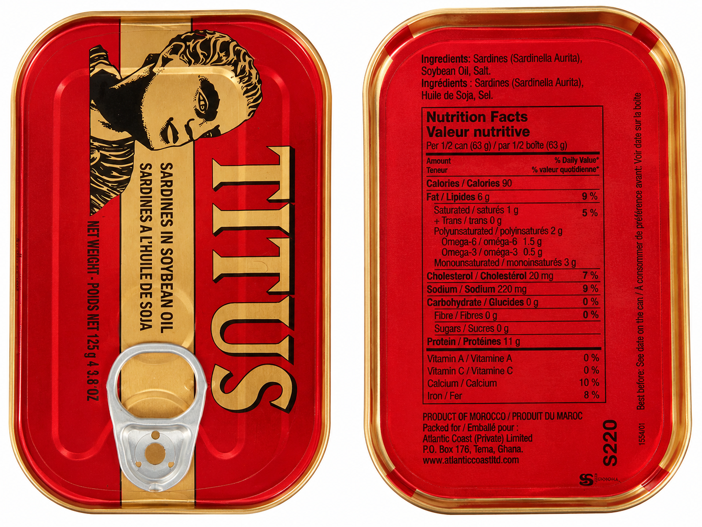 Titus Sardines in Vegetable Oil - Premium Canned Goods from Morocco