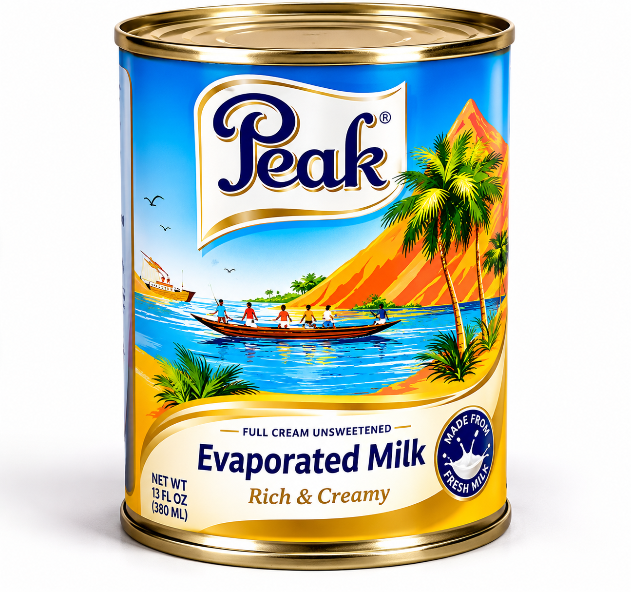 Peak Full Cream Unsweetened Evaporated Milk - Premium Canned Goods from Netherlands | Buy African Groceries Online