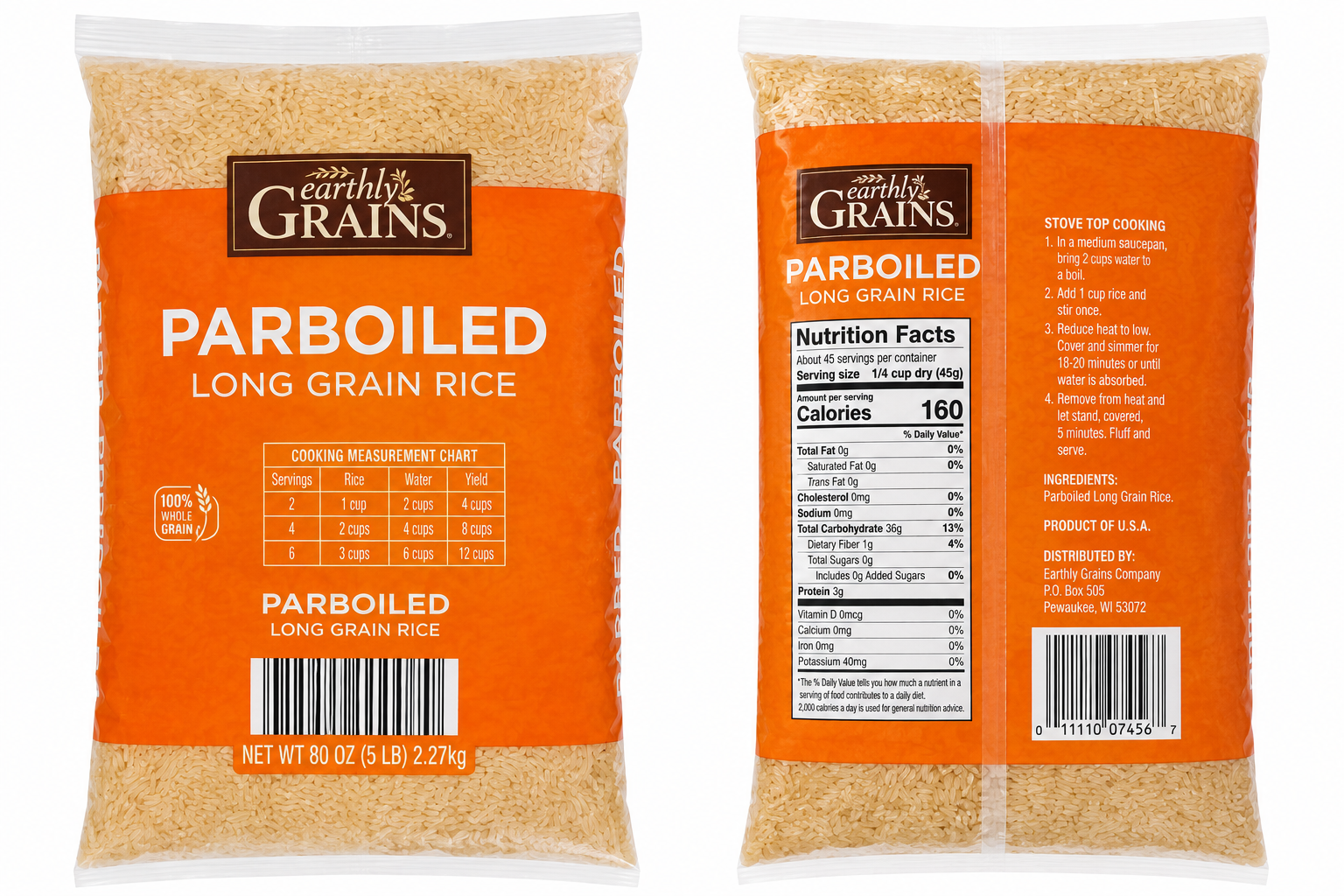 Earthly Grains Parboiled Long Grain Rice - Premium Rice & Grains from USA | Buy African Groceries Online