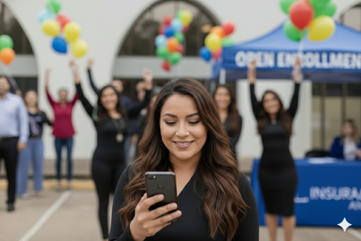 Community celebration with balloons