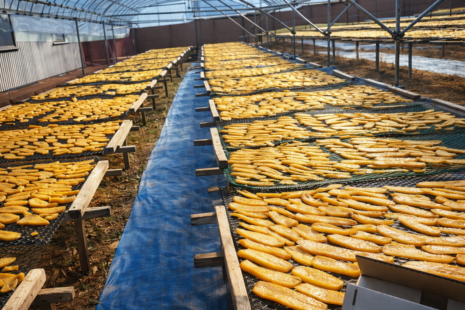 干し芋製造風景