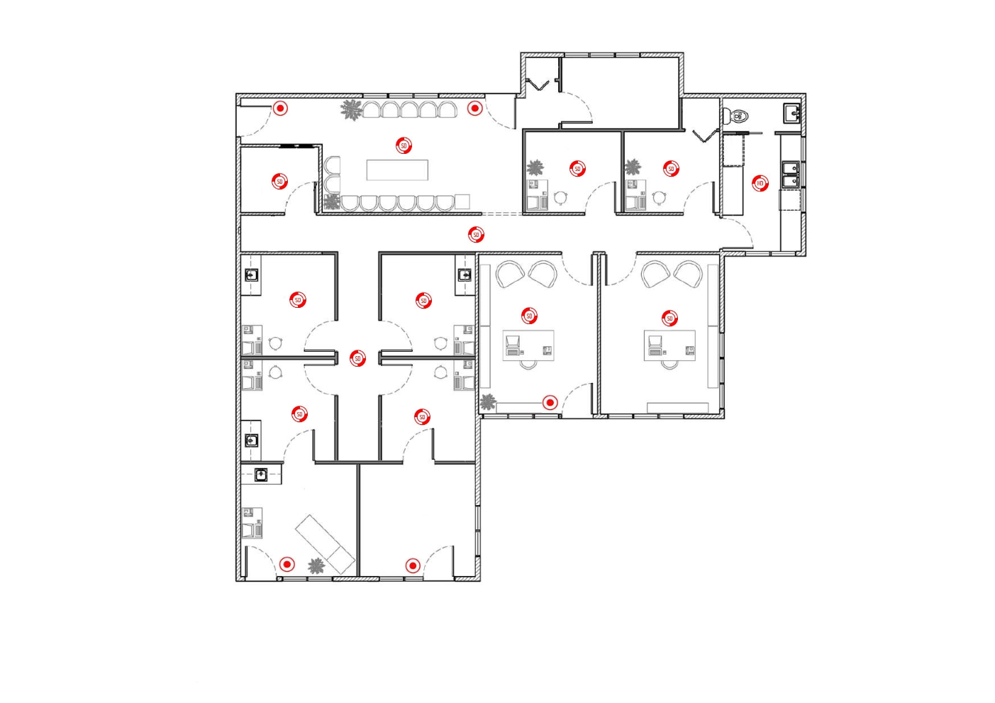 L3 Fire Alarm System — escape route and adjoining room detection