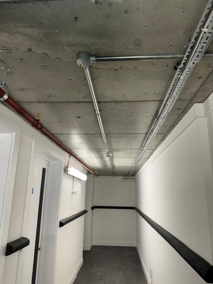 Fire alarm service visit in Brighton commercial building