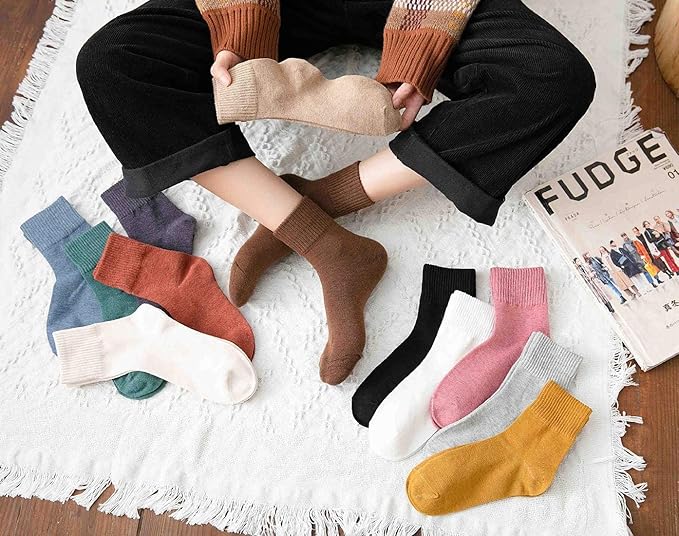 綿混やわらか10色ソックス