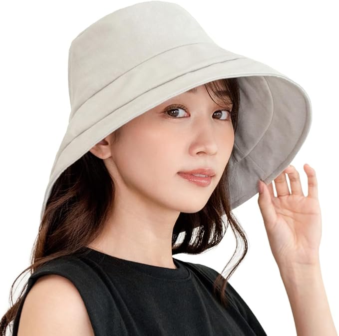 小顔見えUVカット帽子