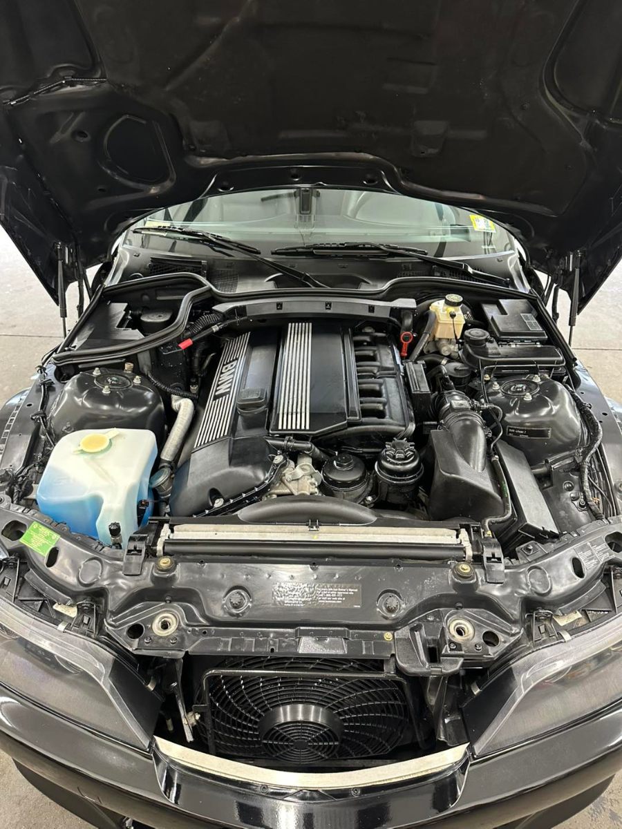 Clean engine bay after professional detailing