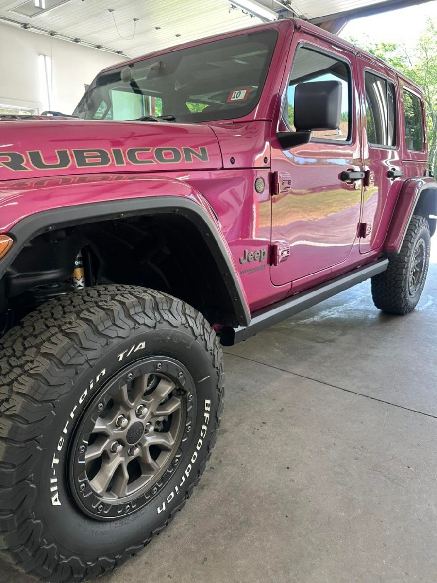 Professional exterior detailing on Jeep Rubicon