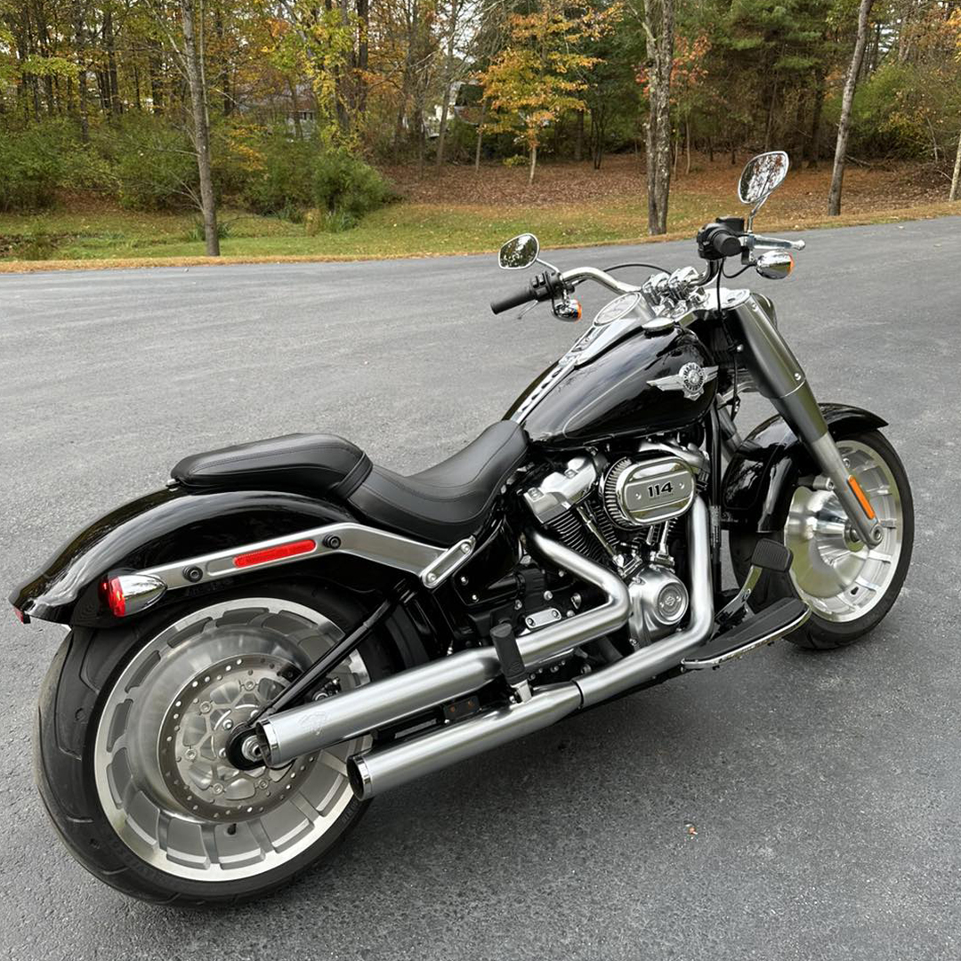 Harley-Davidson motorcycle with professional detailing and chrome finish by Jarvis Detailing in Perkinsville
