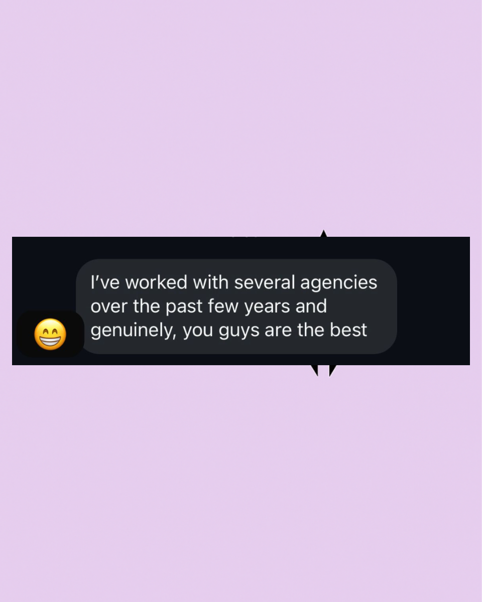 Client testimonial