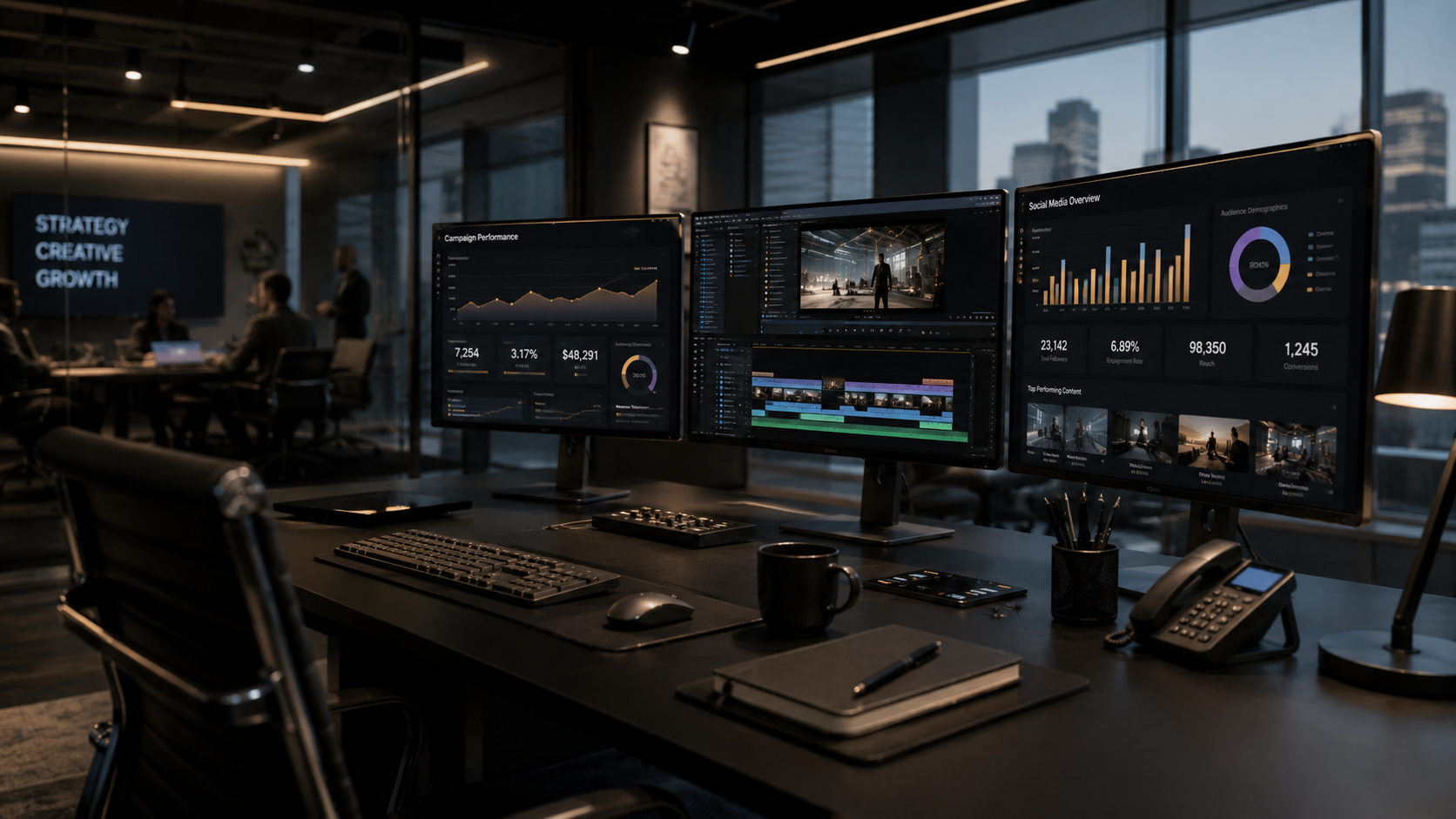 Digital media and marketing technology background